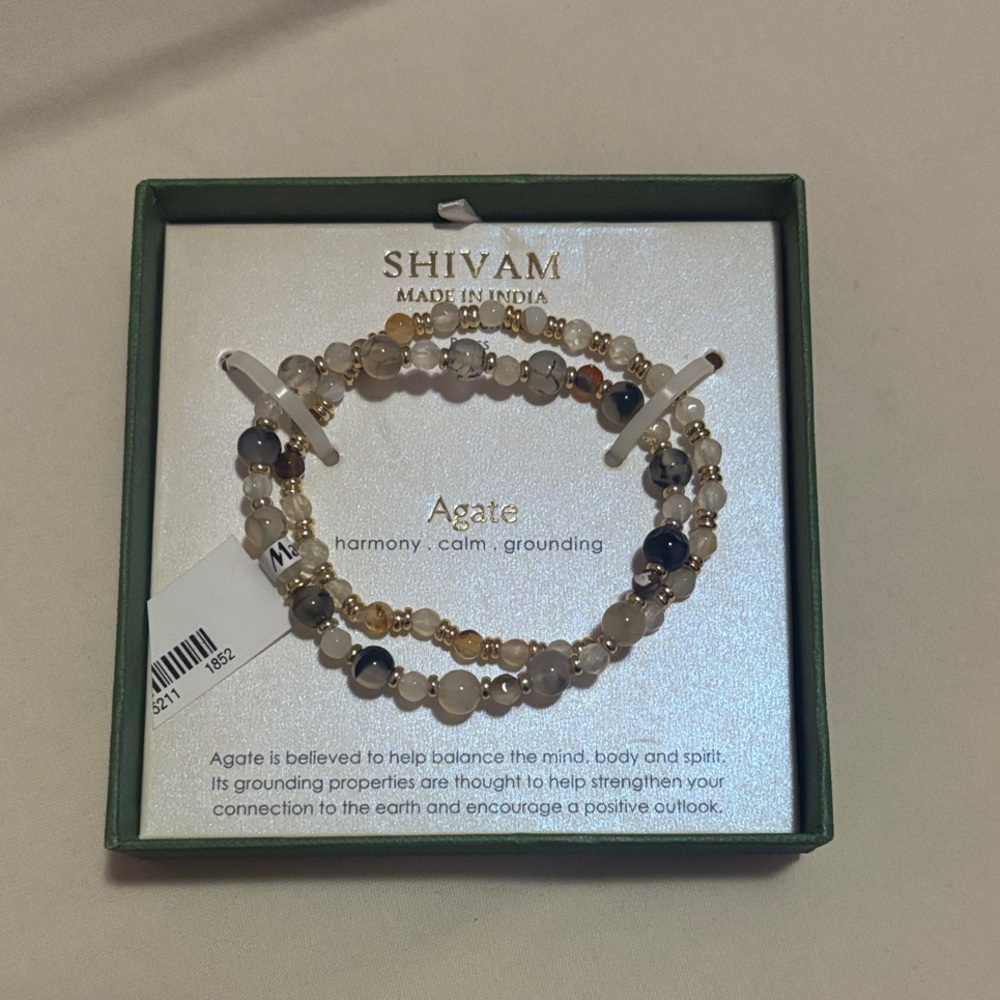Shivam Agate Beaded Bracelet